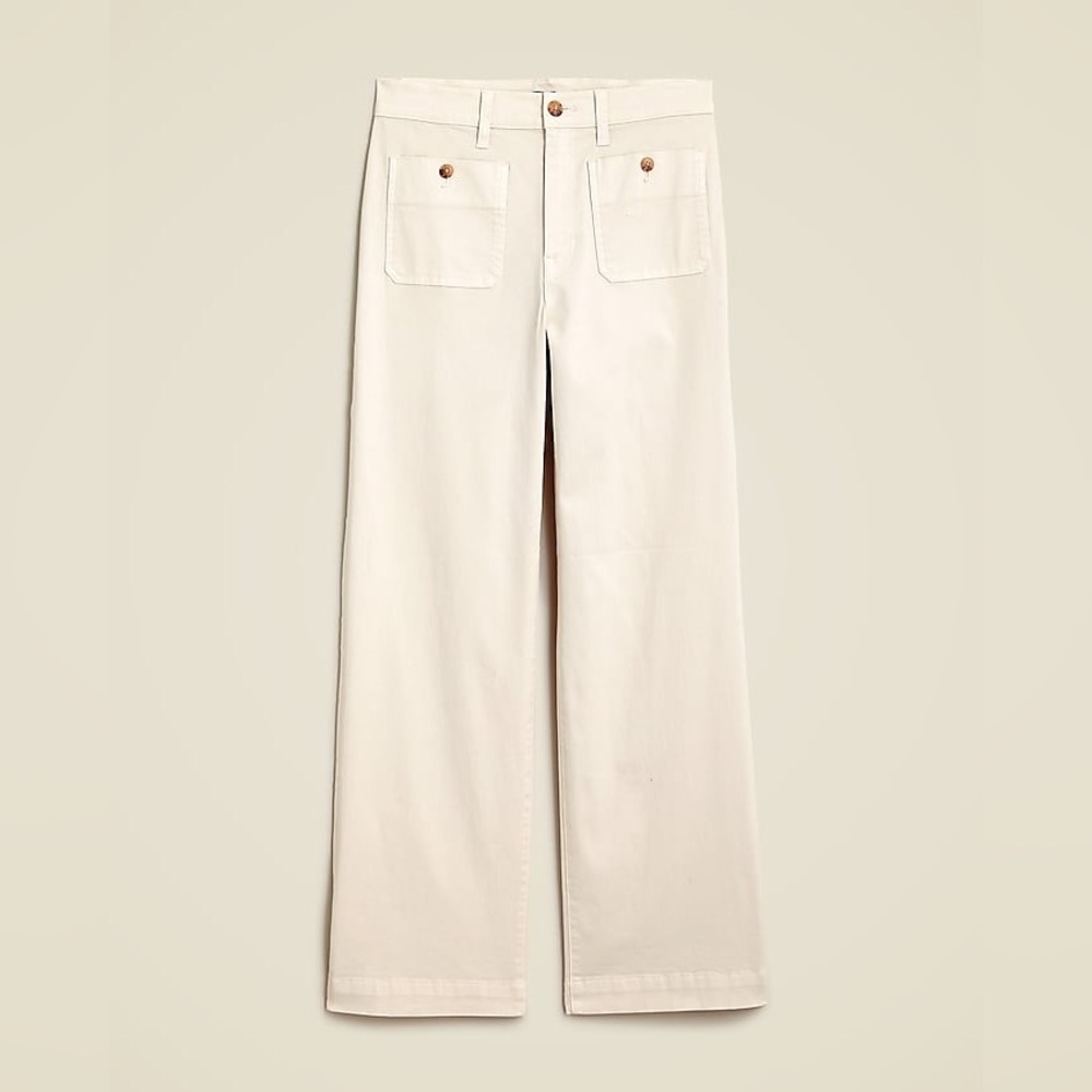 NWT J. Crew Sailor slim wide-leg chino pant
